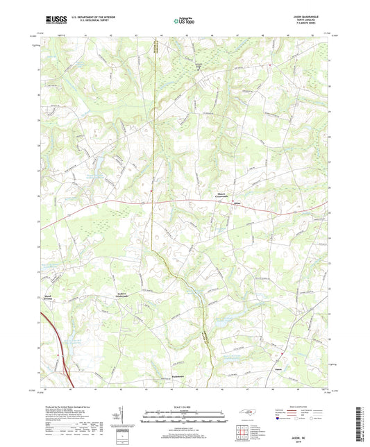 Jason North Carolina US Topo Map Image