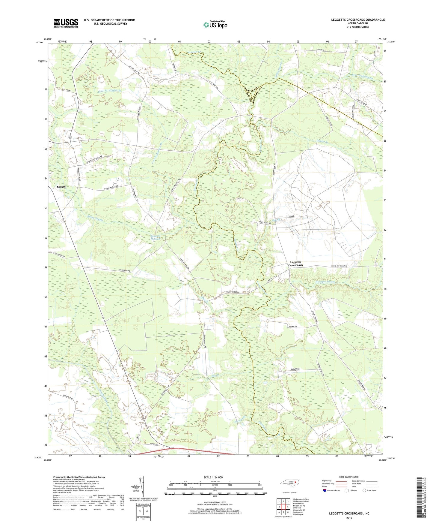 Leggetts Crossroads North Carolina US Topo Map Image