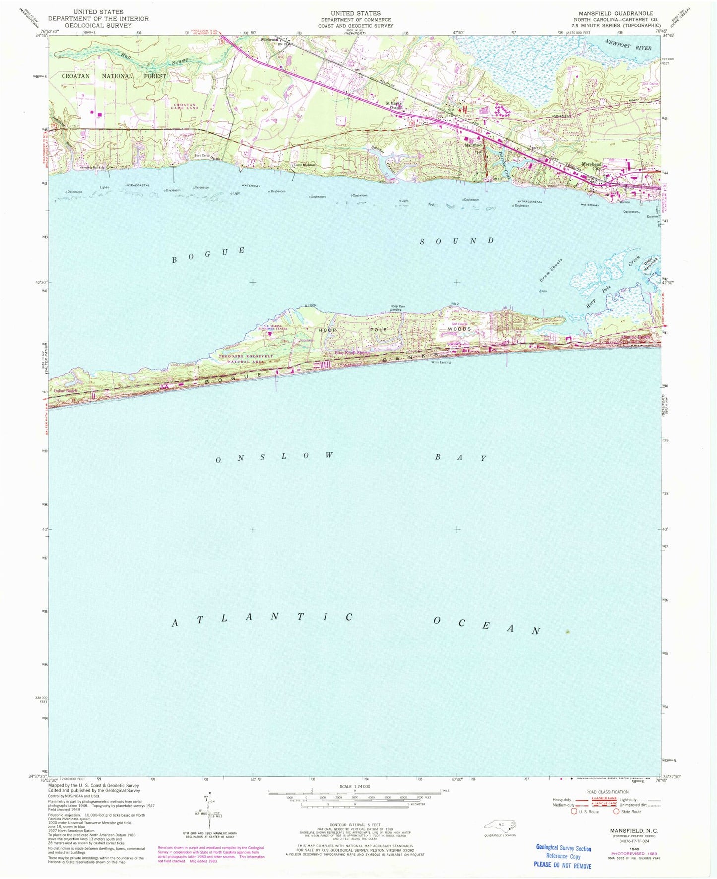 Classic USGS Mansfield North Carolina 7.5'x7.5' Topo Map Image