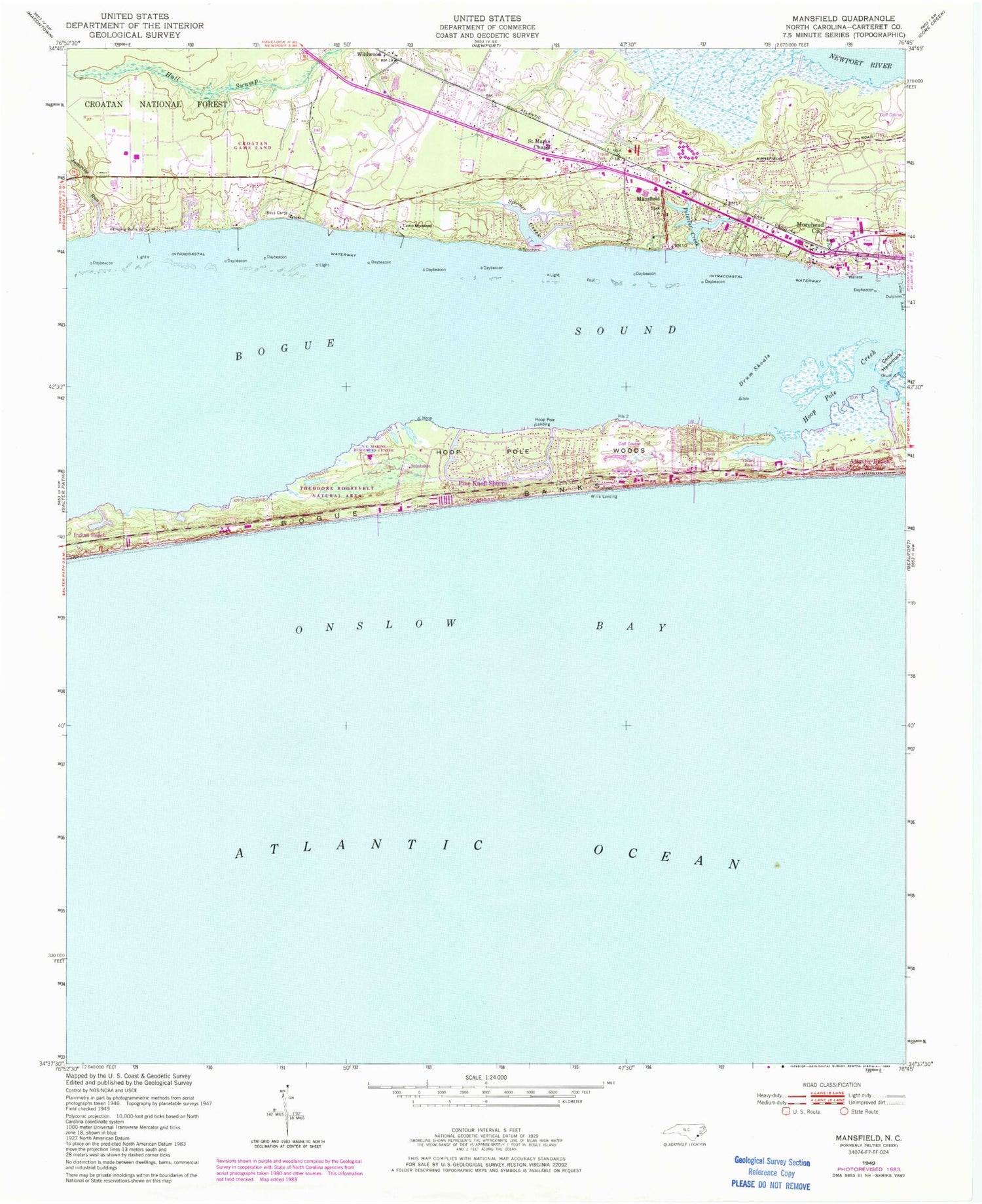 Classic USGS Mansfield North Carolina 7.5'x7.5' Topo Map Image