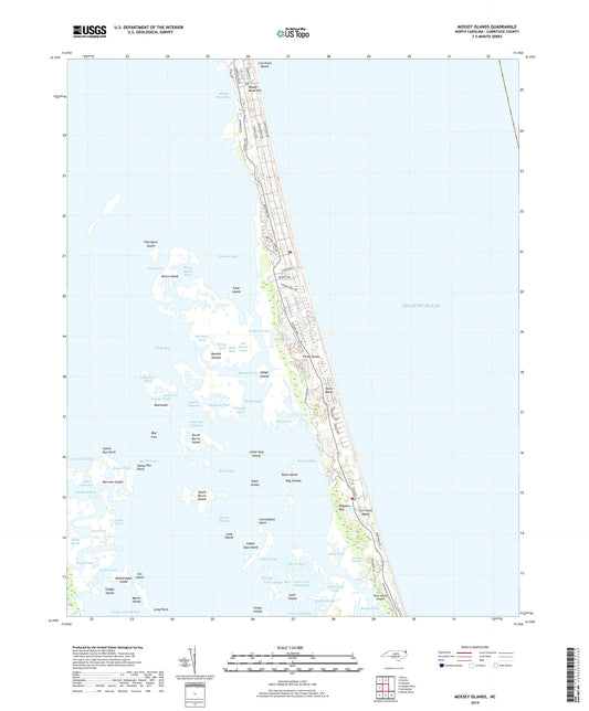 Mossey Islands North Carolina US Topo Map Image