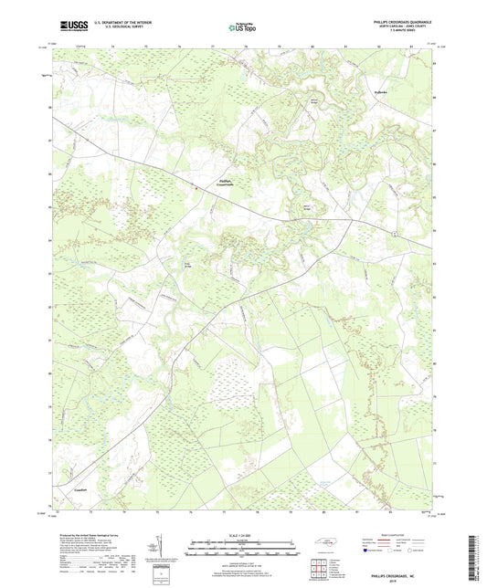 Phillips Crossroads North Carolina US Topo Map Image