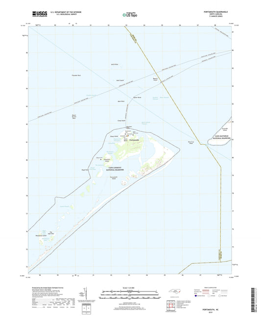 Portsmouth North Carolina US Topo Map Image