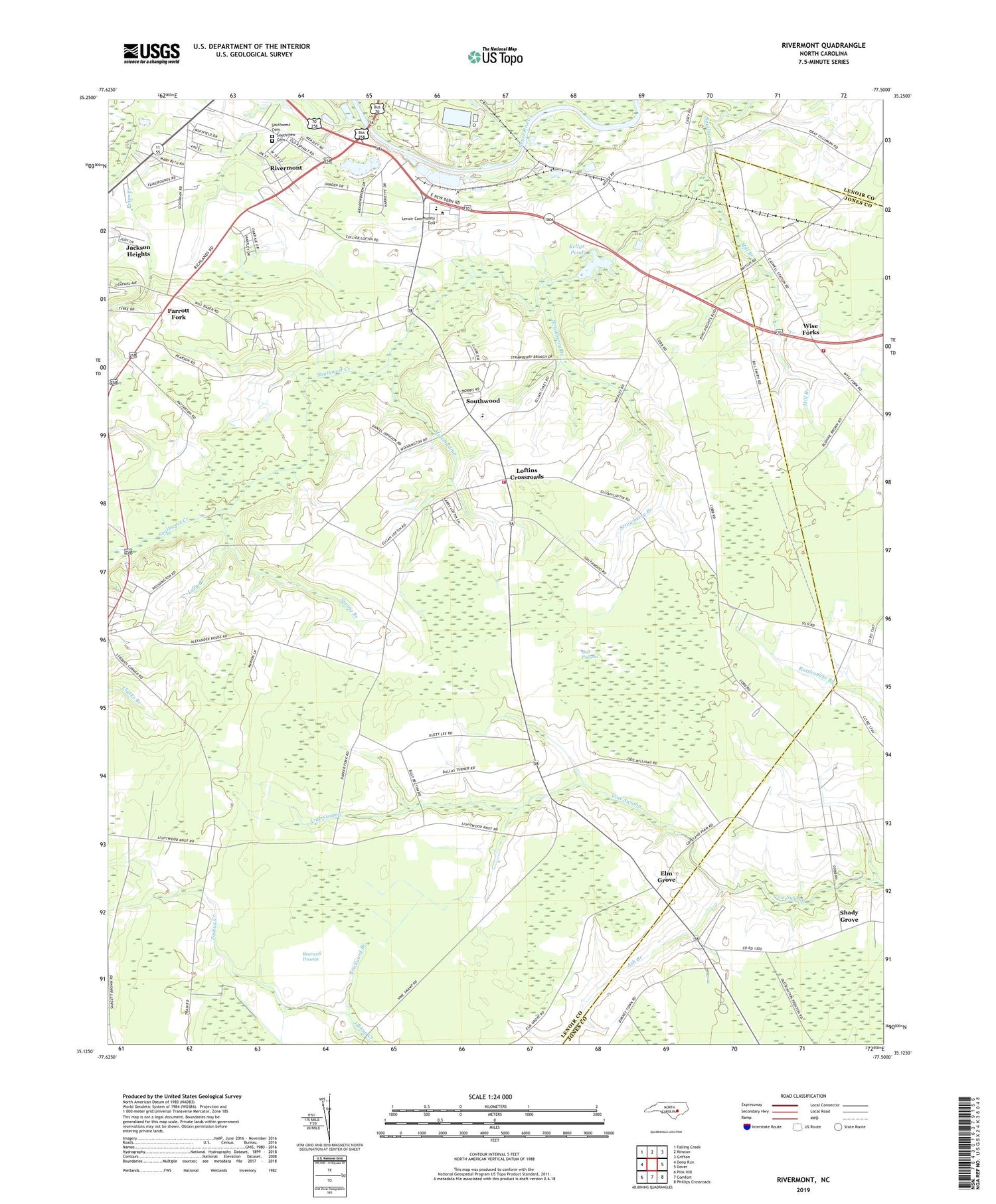 Rivermont North Carolina US Topo Map Image
