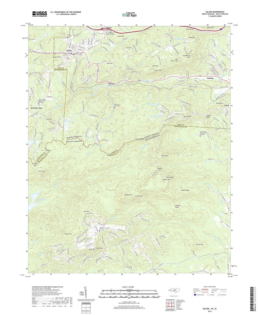 Saluda North Carolina US Topo Map Image