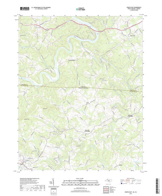 Sparta East North Carolina US Topo Map Image