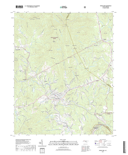 Spruce Pine North Carolina US Topo Map Image