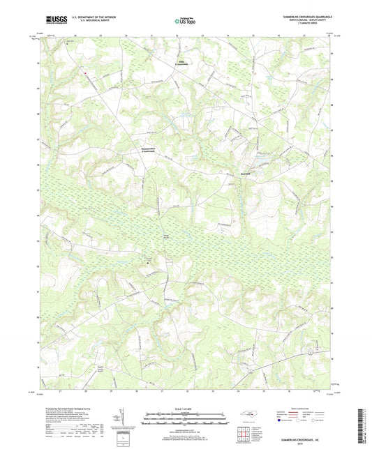 Summerlins Crossroads North Carolina US Topo Map Image