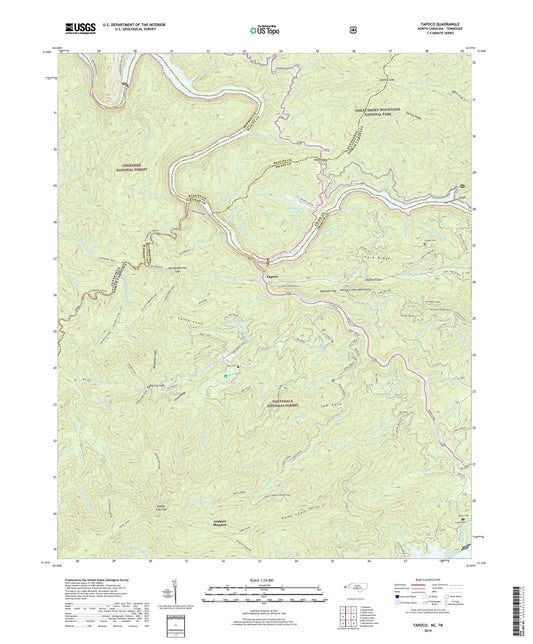 Tapoco North Carolina US Topo Map Image