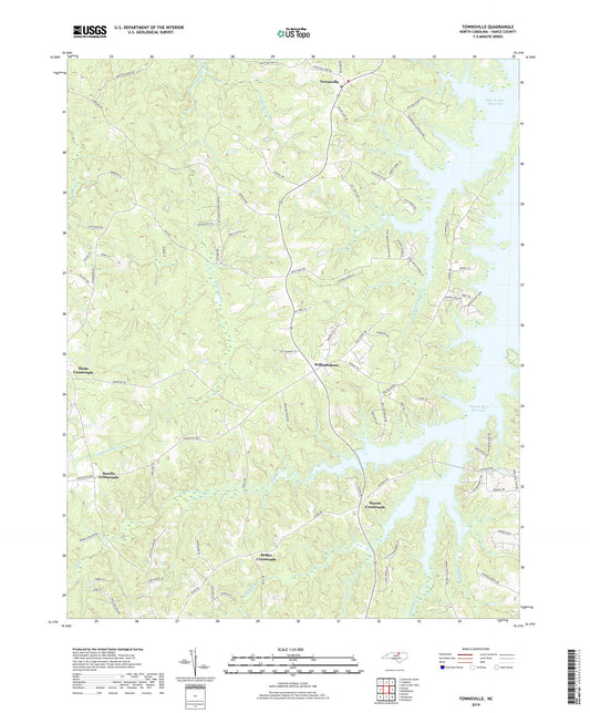 Townsville North Carolina US Topo Map Image