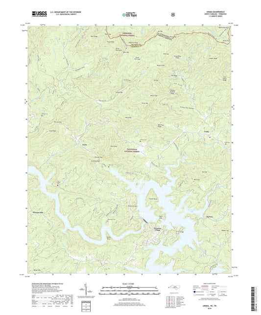 Unaka North Carolina US Topo Map Image