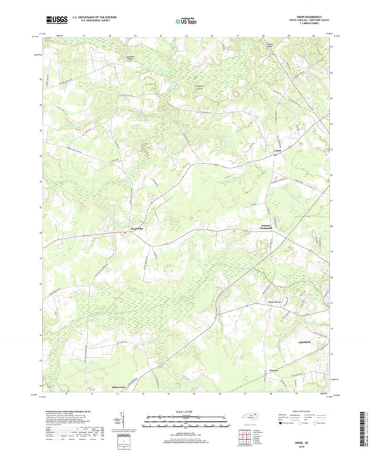 Union North Carolina US Topo Map Image