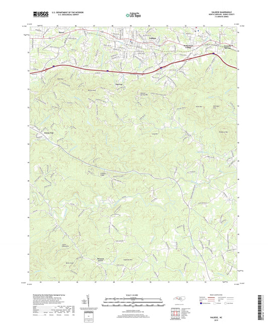 Valdese North Carolina US Topo Map Image