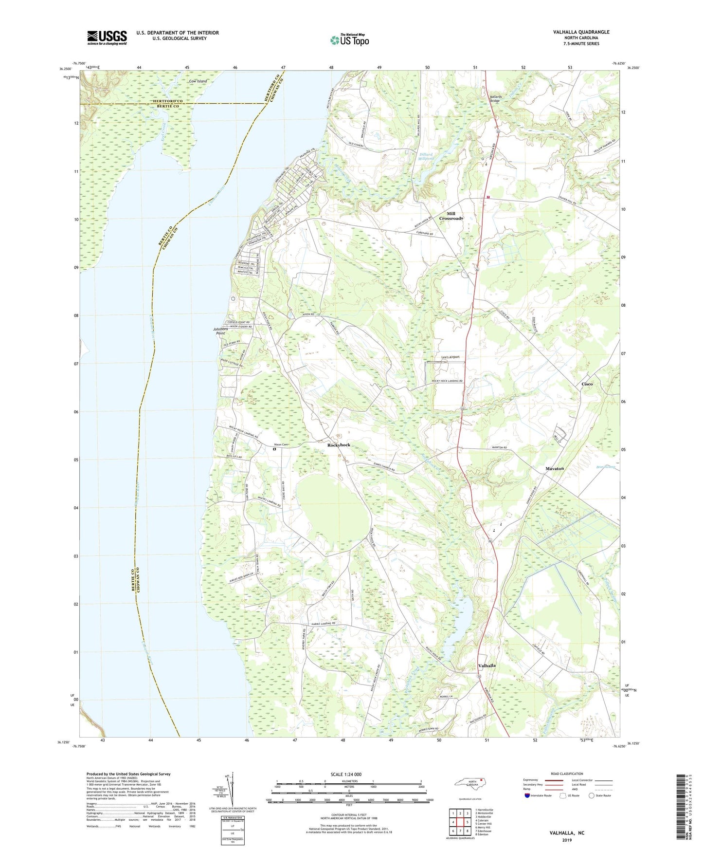 Valhalla North Carolina US Topo Map Image