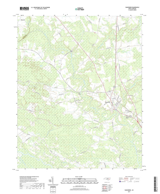 Vanceboro North Carolina US Topo Map Image