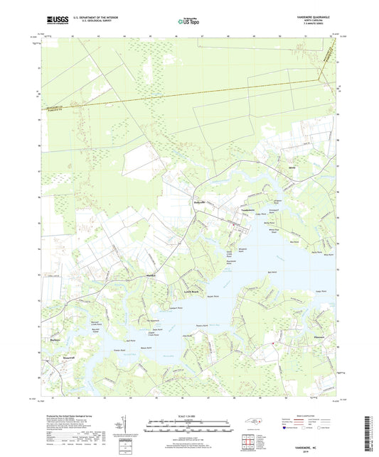 Vandemere North Carolina US Topo Map Image