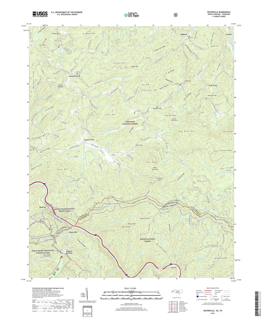 Waterville North Carolina US Topo Map Image