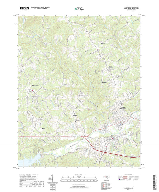 Wilkesboro North Carolina US Topo Map Image