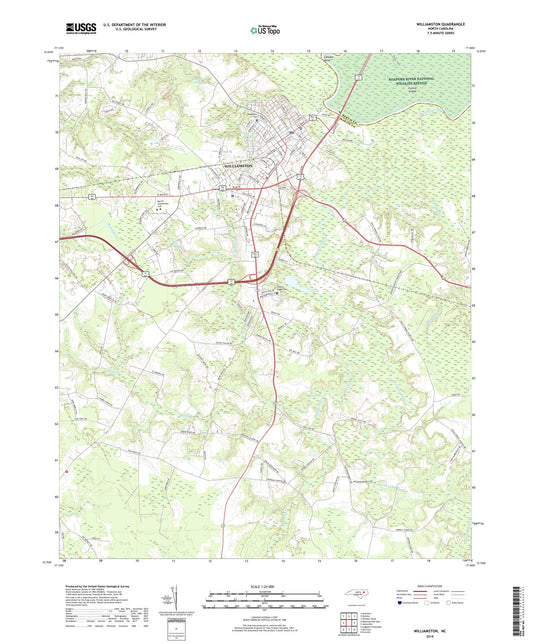 Williamston North Carolina US Topo Map Image