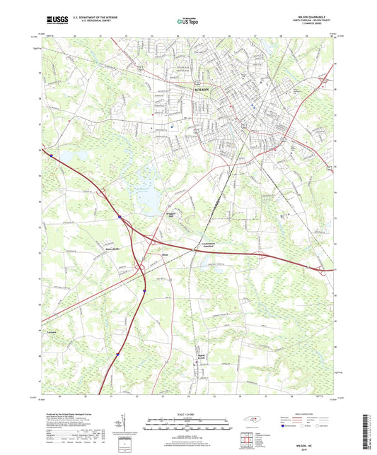 Wilson North Carolina US Topo Map Image