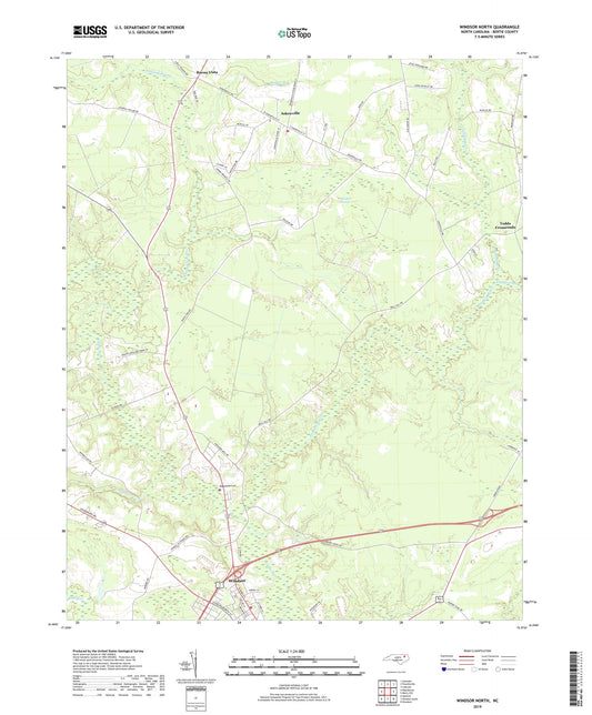 Windsor North North Carolina US Topo Map Image