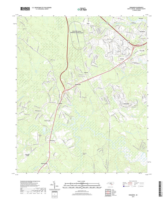 Winnabow North Carolina US Topo Map Image