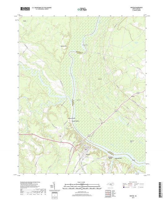 Winton North Carolina US Topo Map Image