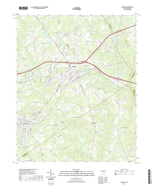 Zebulon North Carolina US Topo Map Image