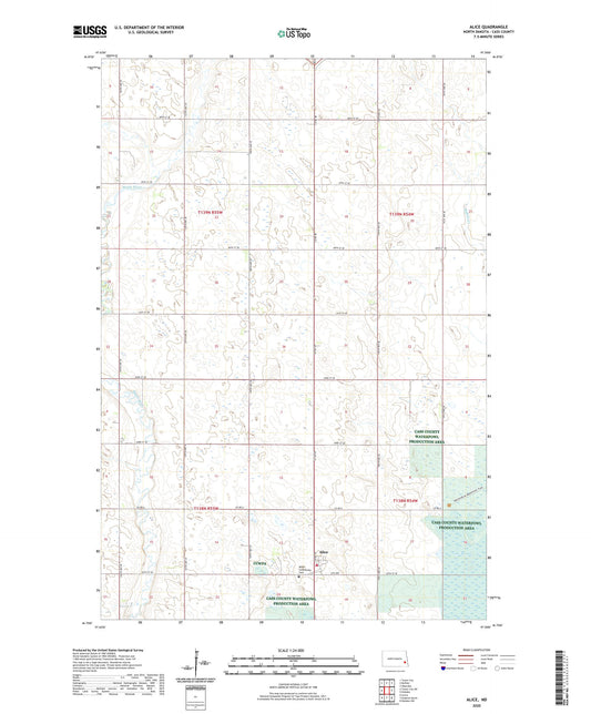 Alice North Dakota US Topo Map Image