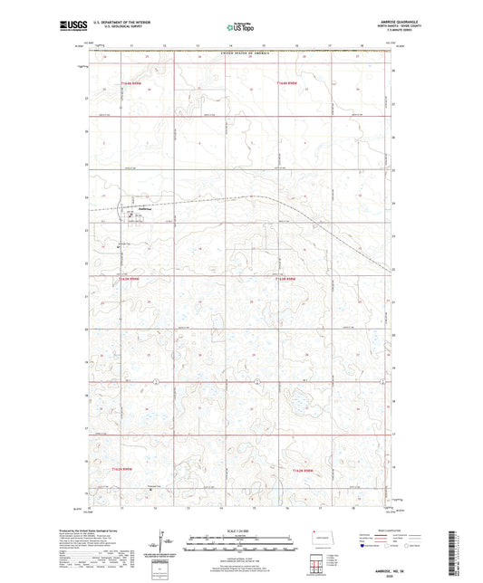 Ambrose North Dakota US Topo Map Image