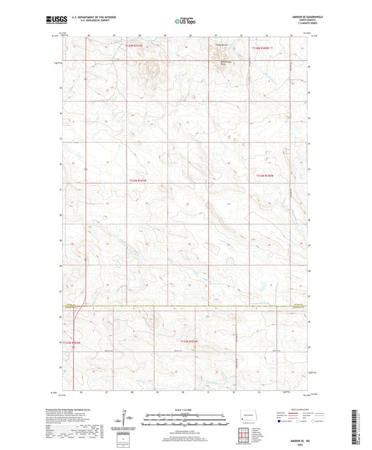 Amidon SE North Dakota US Topo Map Image