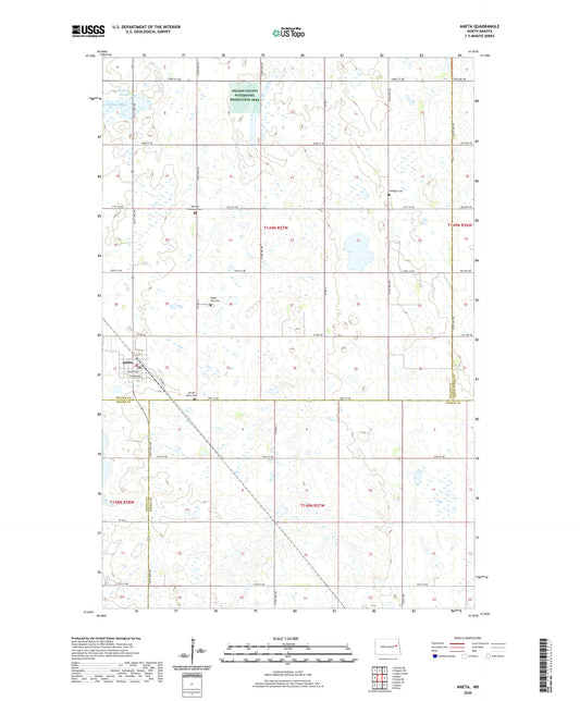 Aneta North Dakota US Topo Map Image