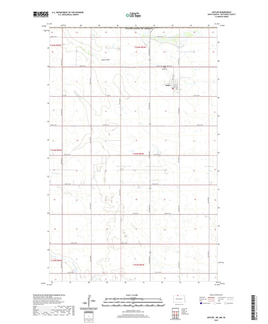 Antler North Dakota US Topo Map Image