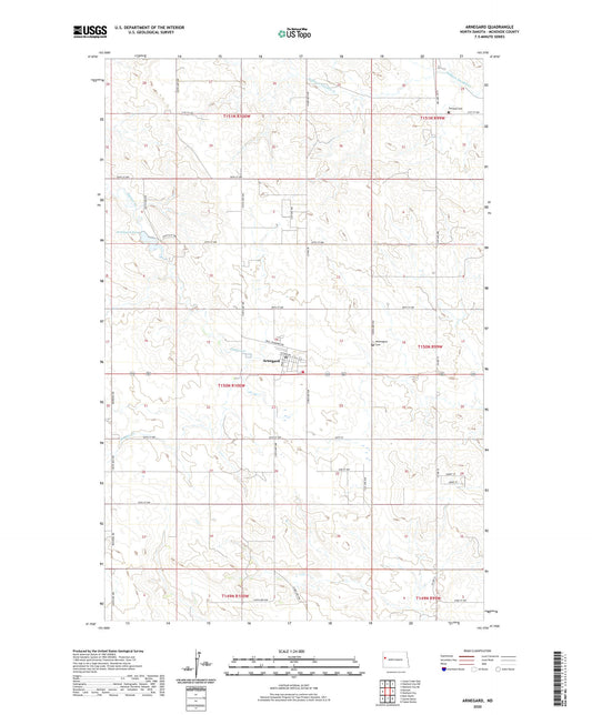 Arnegard North Dakota US Topo Map Image