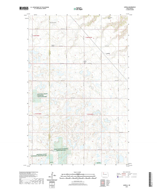 Aurelia North Dakota US Topo Map Image