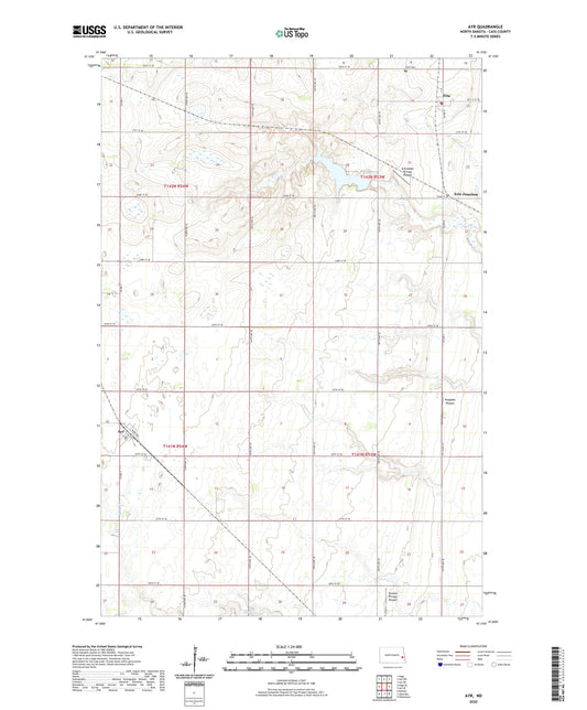 Ayr North Dakota US Topo Map Image