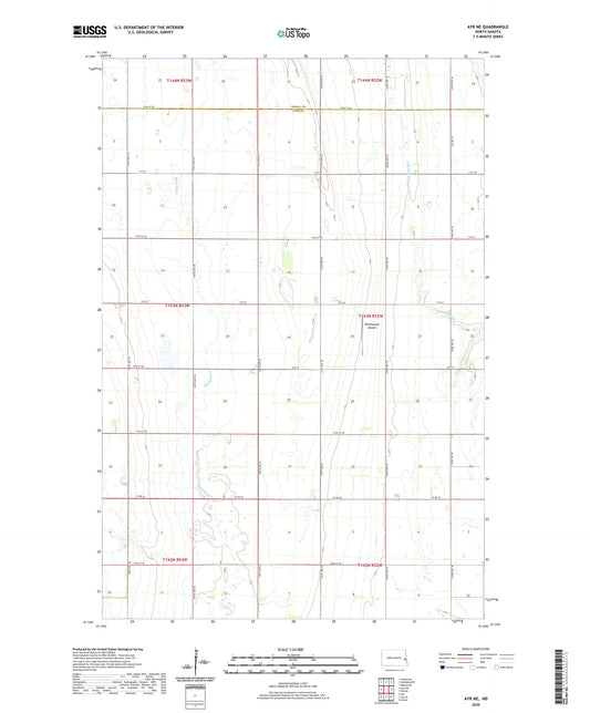 Ayr NE North Dakota US Topo Map Image