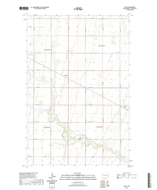 Ayr SE North Dakota US Topo Map Image