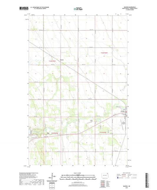 Backoo North Dakota US Topo Map Image