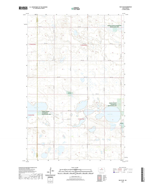 Balta NW North Dakota US Topo Map Image