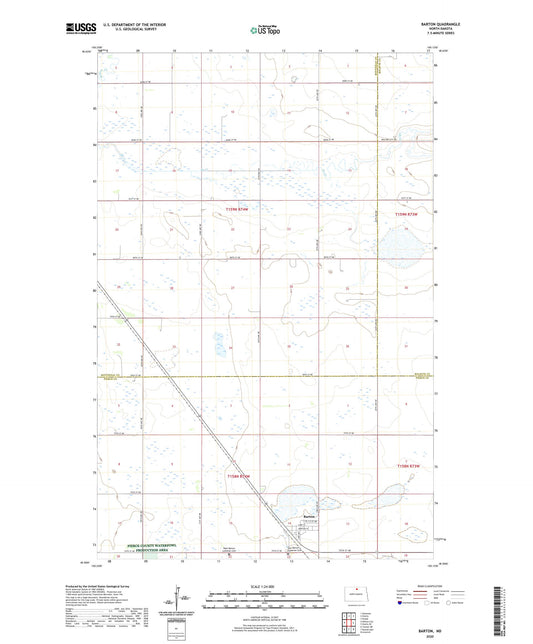 Barton North Dakota US Topo Map Image