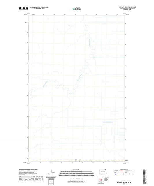Bathgate NE OE N North Dakota US Topo Map Image