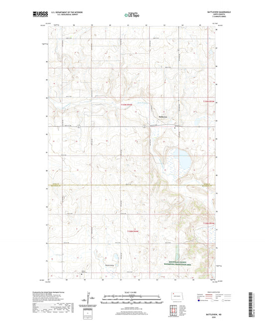 Battleview North Dakota US Topo Map Image