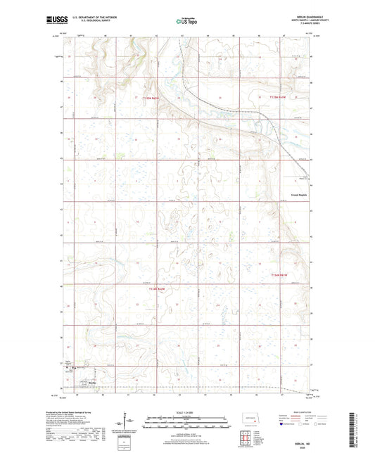 Berlin North Dakota US Topo Map Image