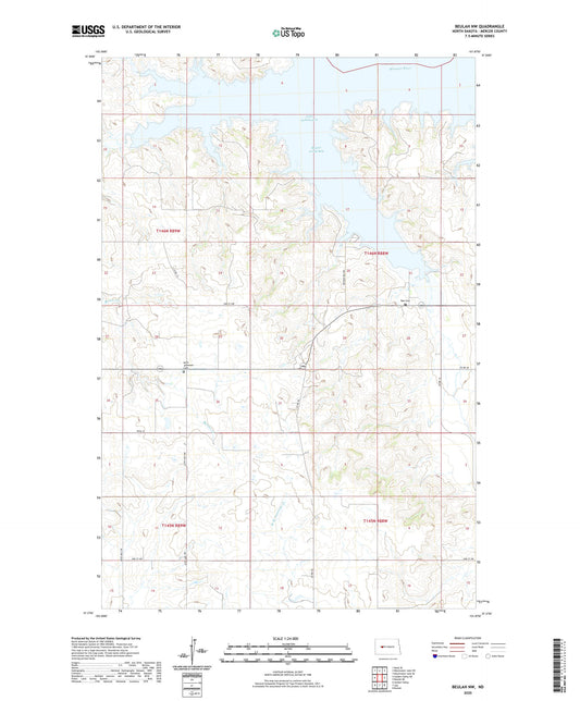 Beulah NW North Dakota US Topo Map Image