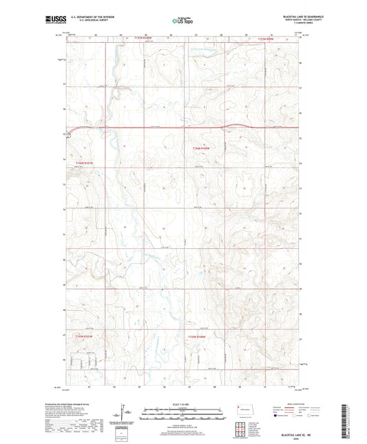 Blacktail Lake SE North Dakota US Topo Map Image