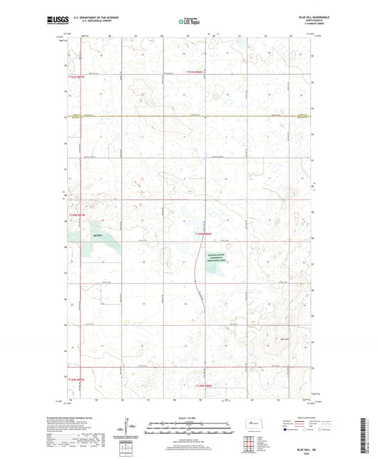 Blue Hill North Dakota US Topo Map Image