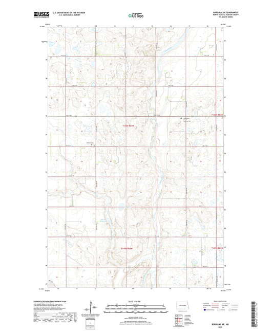 Bordulac NE North Dakota US Topo Map Image
