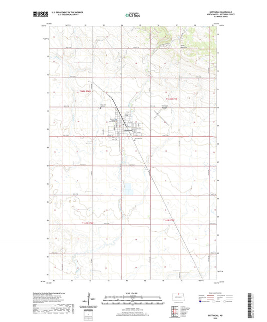 Bottineau North Dakota US Topo Map Image