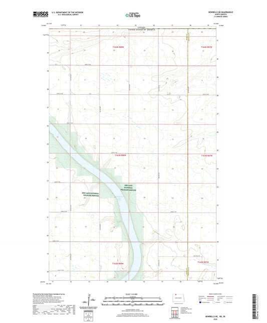 Bowbells NE North Dakota US Topo Map Image